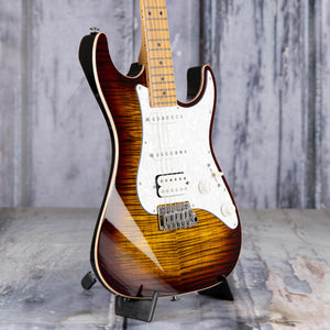 Suhr Standard Plus Electric Guitar, HSS, Bengal Burst, angle