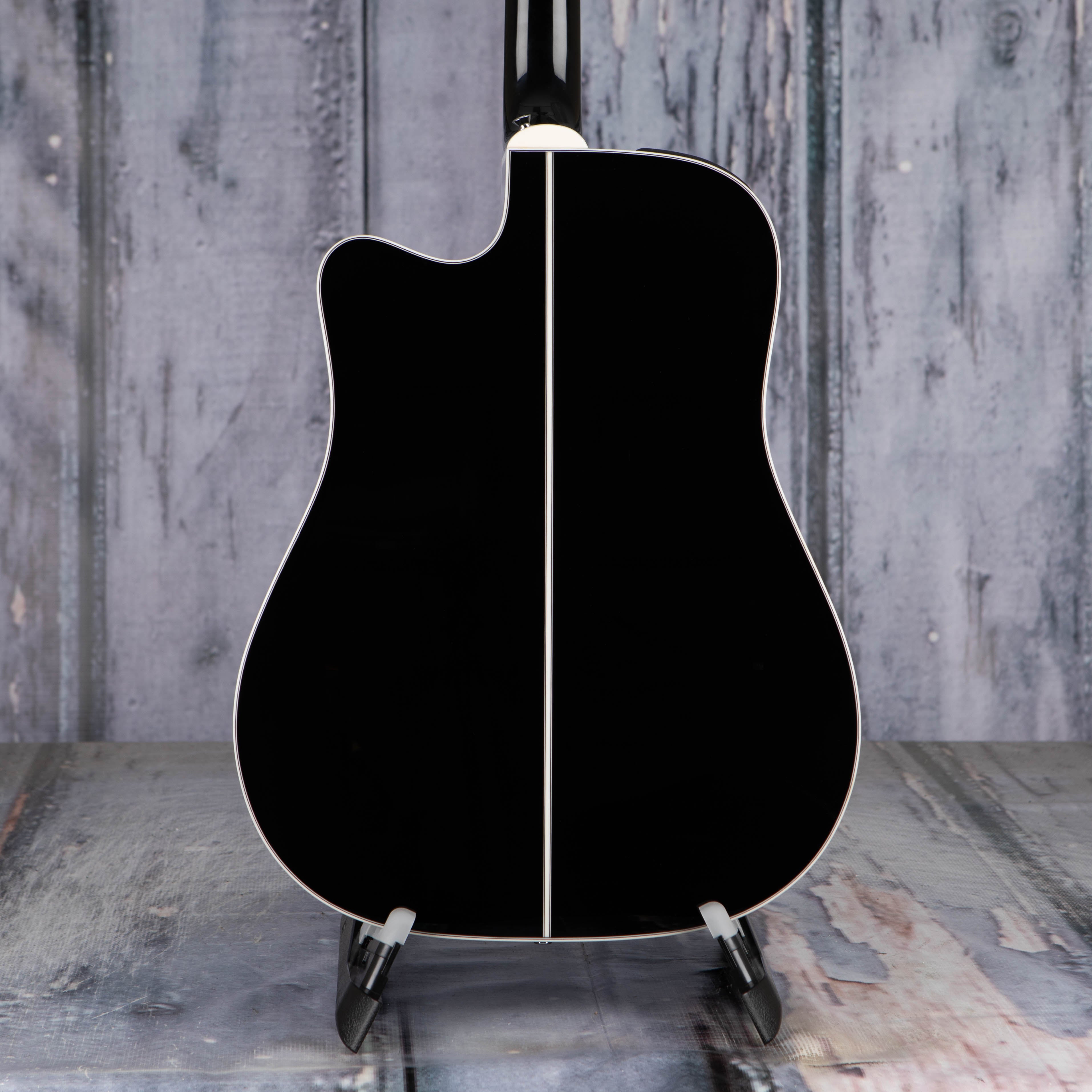 Takamine GD34CE Acoustic/Electric Guitar, Gloss Black, back closeup