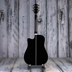 Takamine GD34CE Acoustic/Electric Guitar, Gloss Black, back