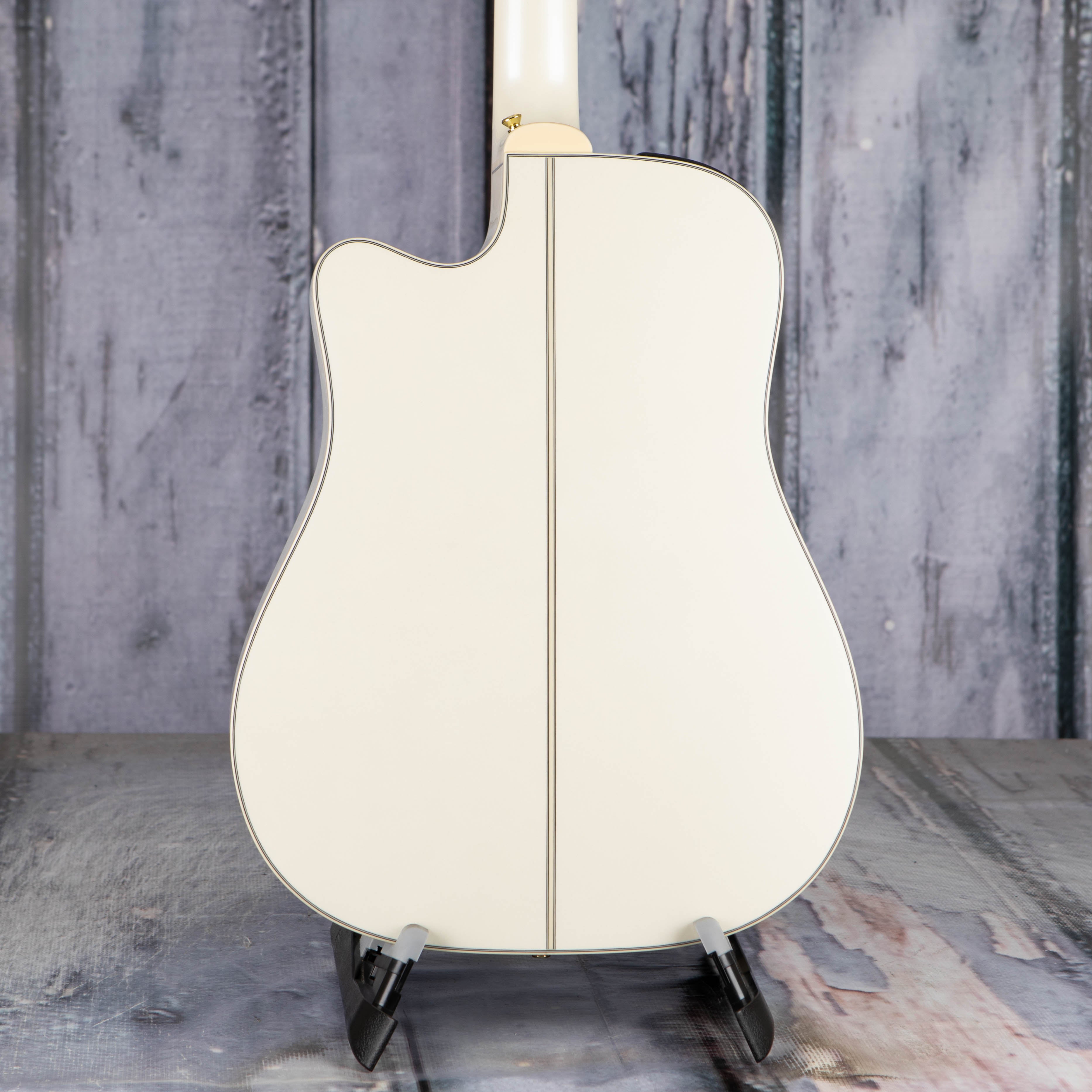 Takamaine GD37CE-12 12-String Acoustic/Electric Guitar, Pearl White, back closeup