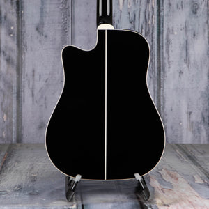 Takamine GD38CE 12-String Acoustic/Electric Guitar, Gloss Black, back closeup