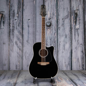 Takamine GD38CE 12-String Acoustic/Electric Guitar, Gloss Black, front