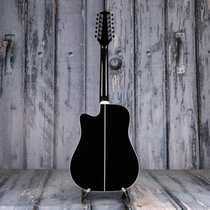Takamine GD38CE 12-String Acoustic/Electric Guitar, Gloss Black, back