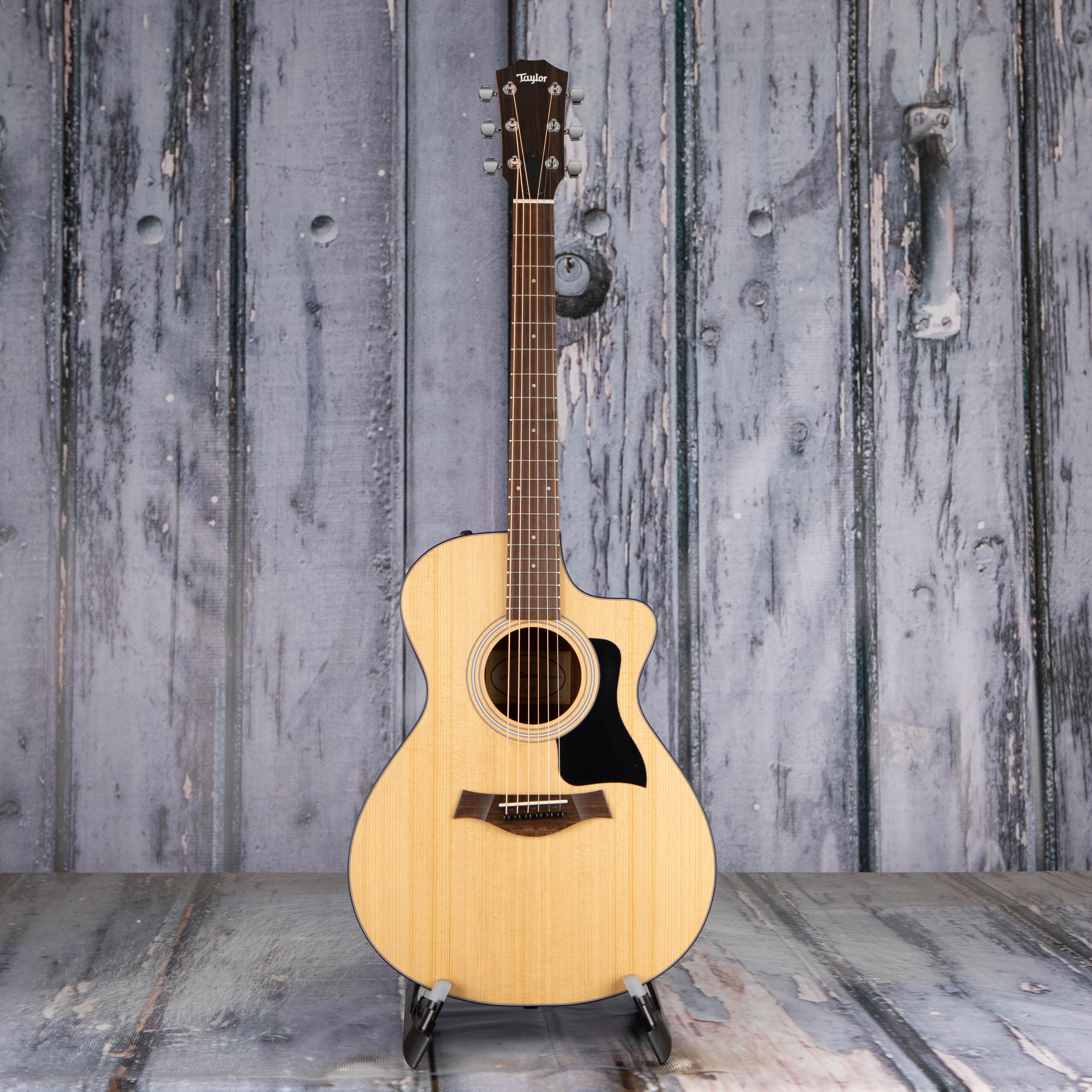 Taylor 112ce-S Acoustic/Electric Guitar, Natural, front