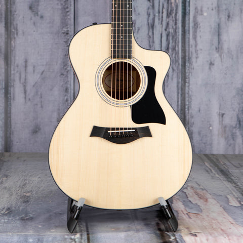 Taylor 112ce-S Acoustic/Electric Guitar, Natural, front closeup