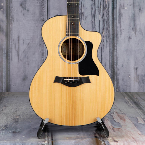 Taylor 212ce Plus Acoustic/Electric Guitar, Natural, front closeup