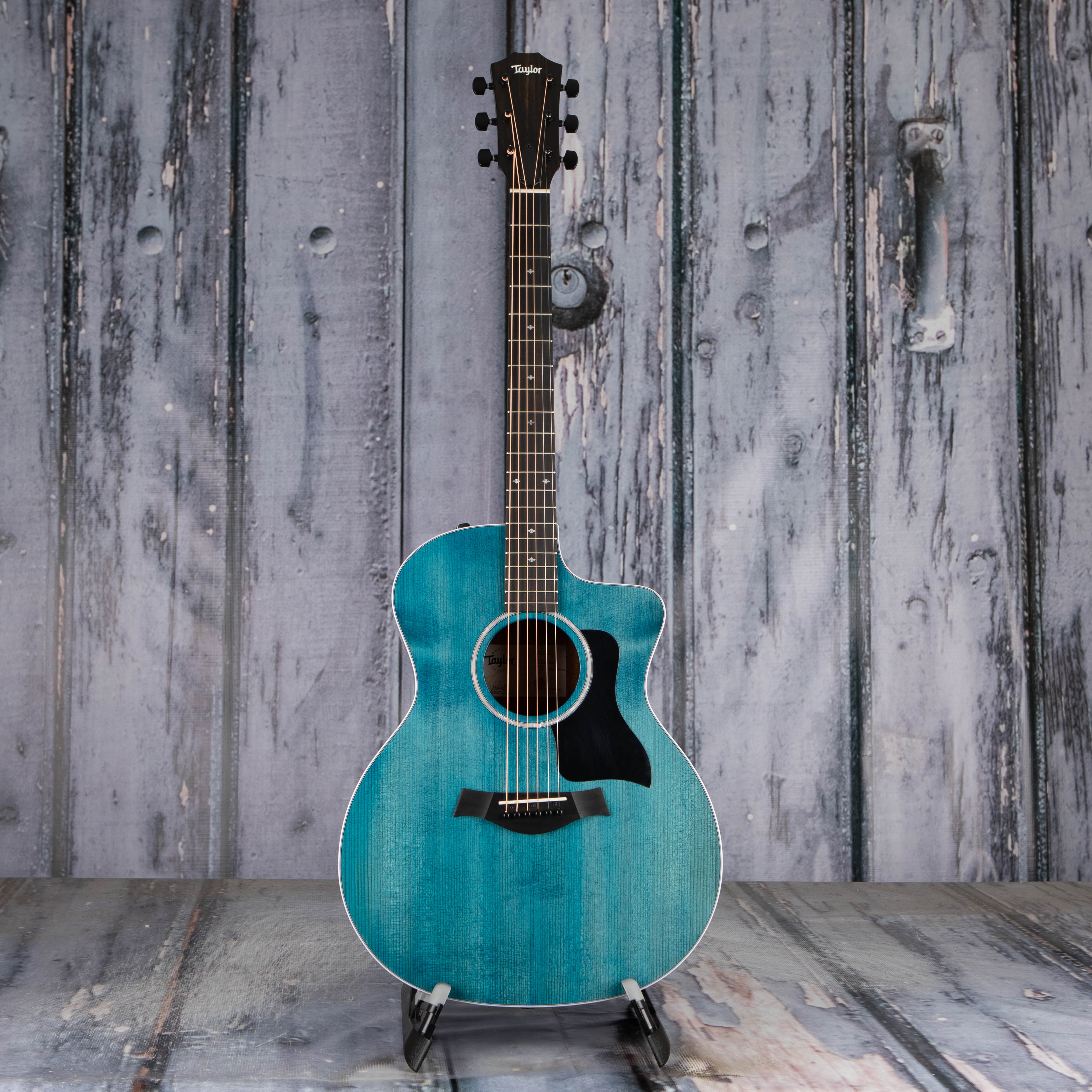 Taylor 214ce Plus Special Edition Acoustic/Electric Guitar, Trans Blue, front
