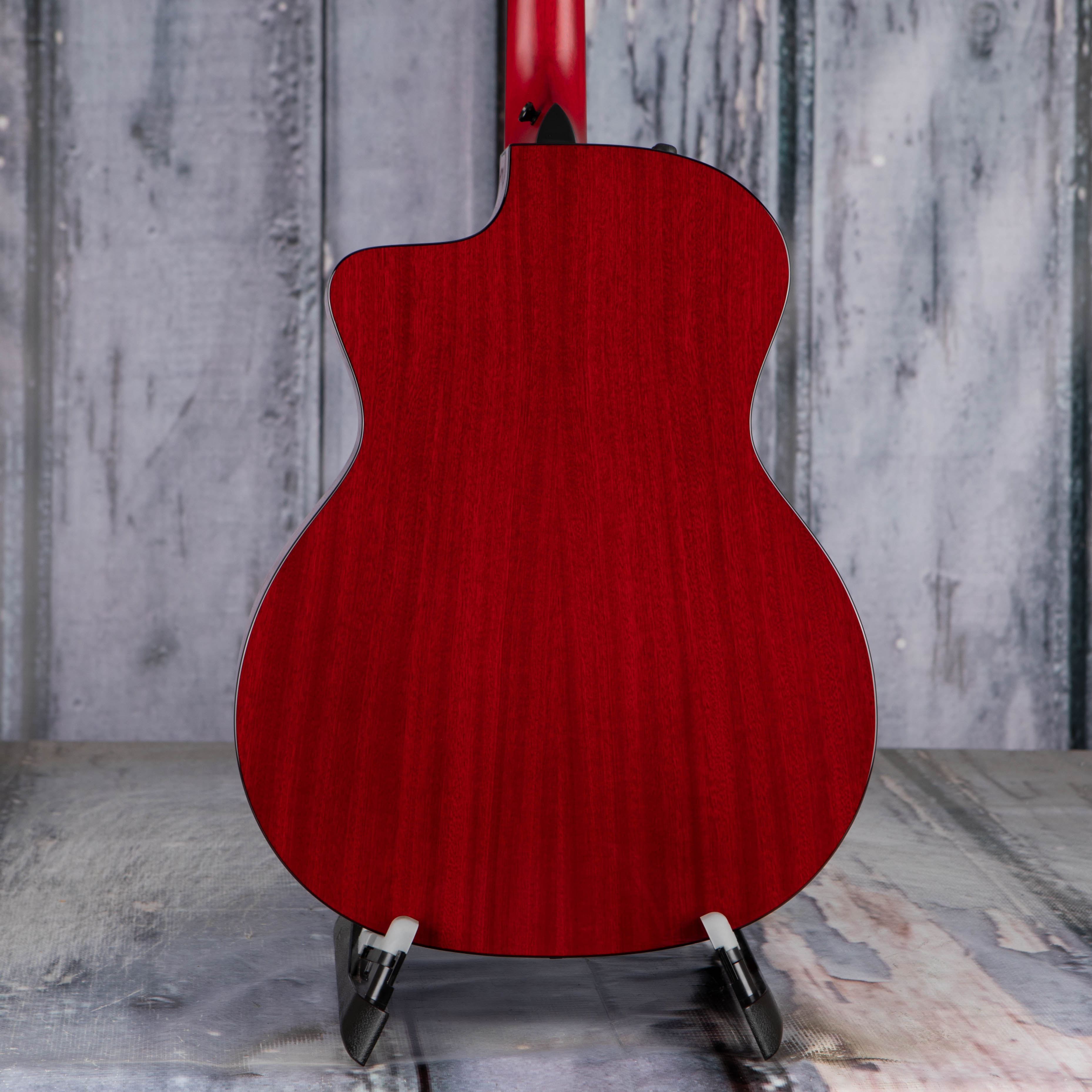Taylor 224ce Plus Special Edition Acoustic/Electric Guitar, Trans Red, back closeup