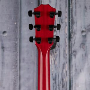 Taylor 224ce Plus Special Edition Acoustic/Electric Guitar, Trans Red, back headstock