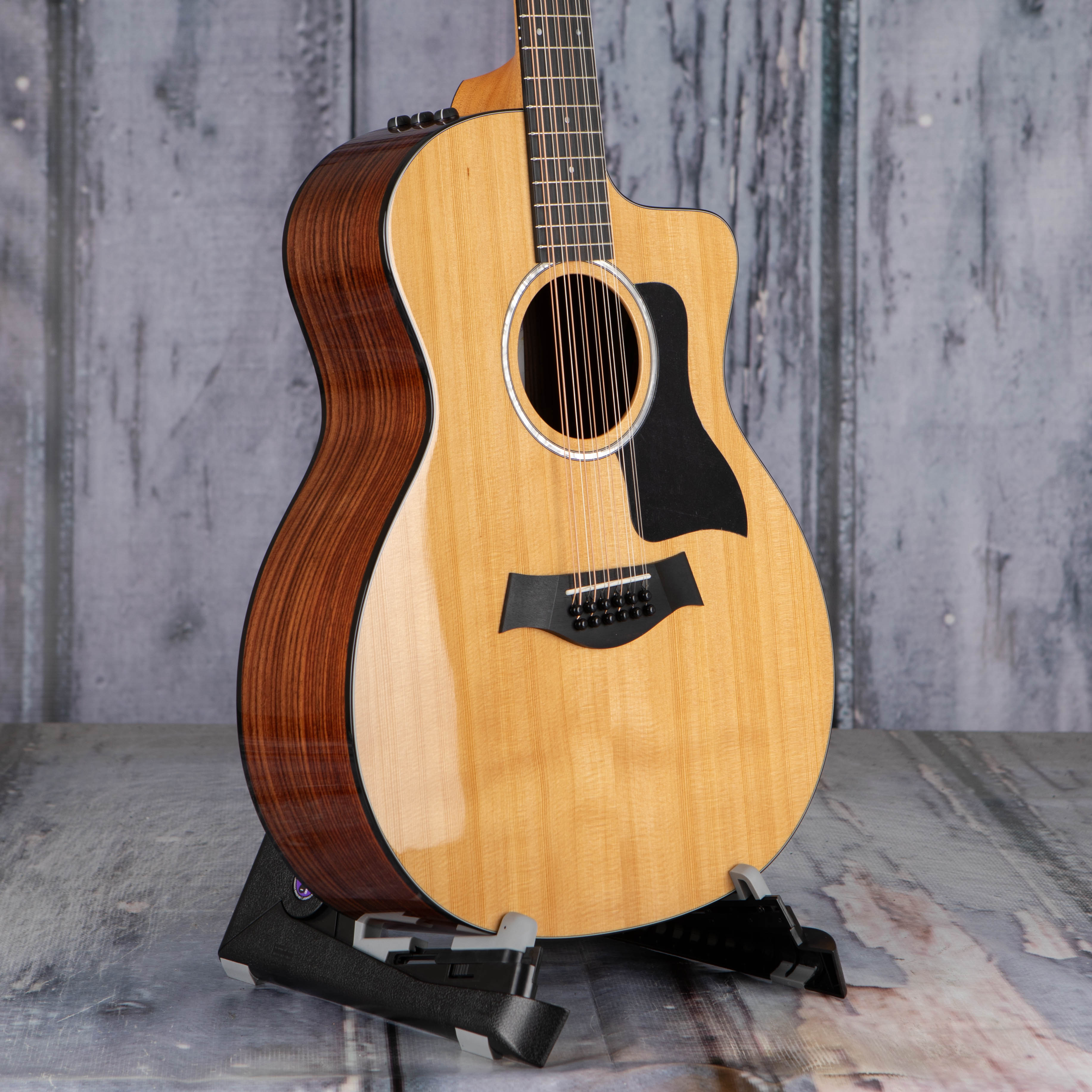 Taylor 254ce Plus 12-String Acoustic/Electric Guitar, Natural, angle