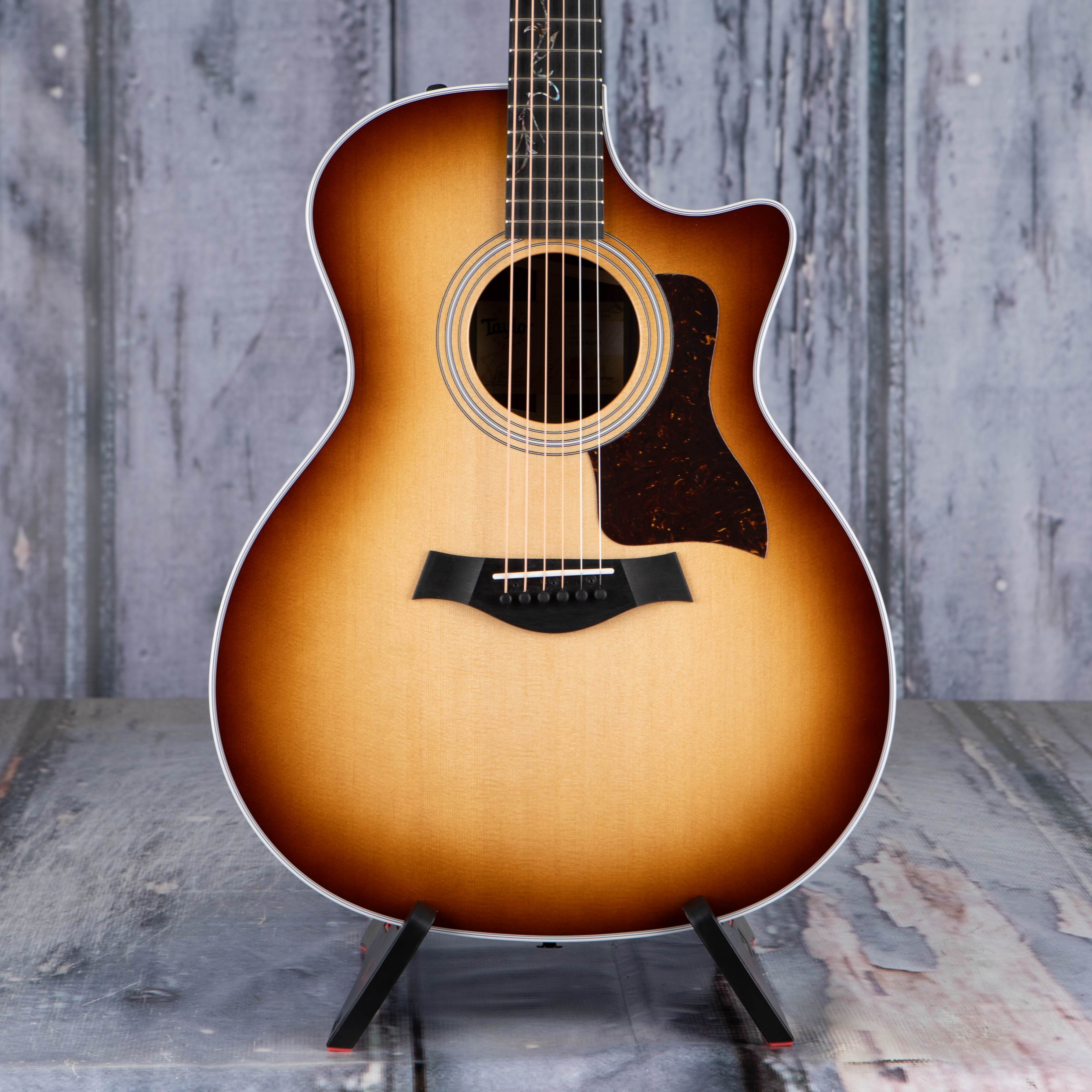 Taylor 414ce-R LTD Acoustic/Electric Guitar, Shaded Edgeburst, front closeup