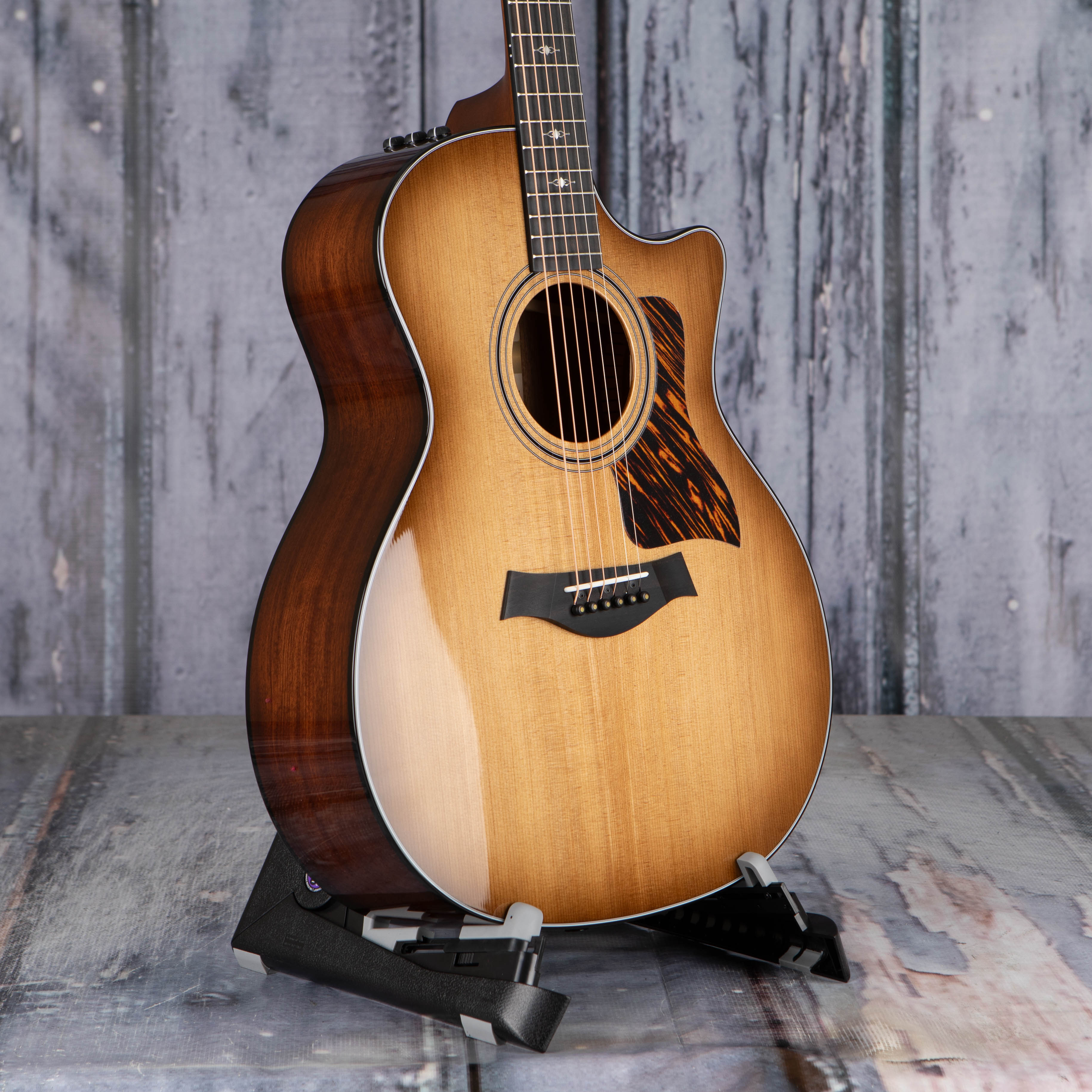 Taylor 50th Anniversary 314ce LTD Acoustic/Electric Guitar, Shaded Edgeburst, angle