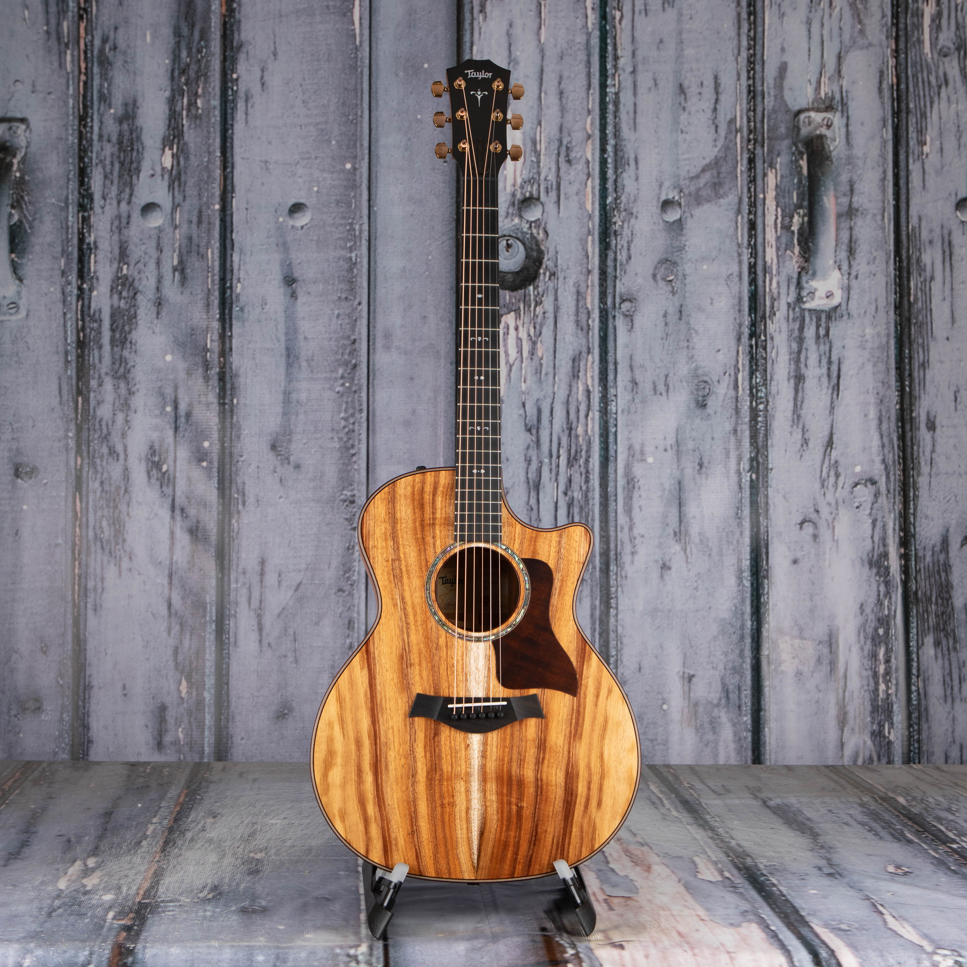 Taylor 724ce Hawaiian Koa Acoustic/Electric Guitar, Natural, front