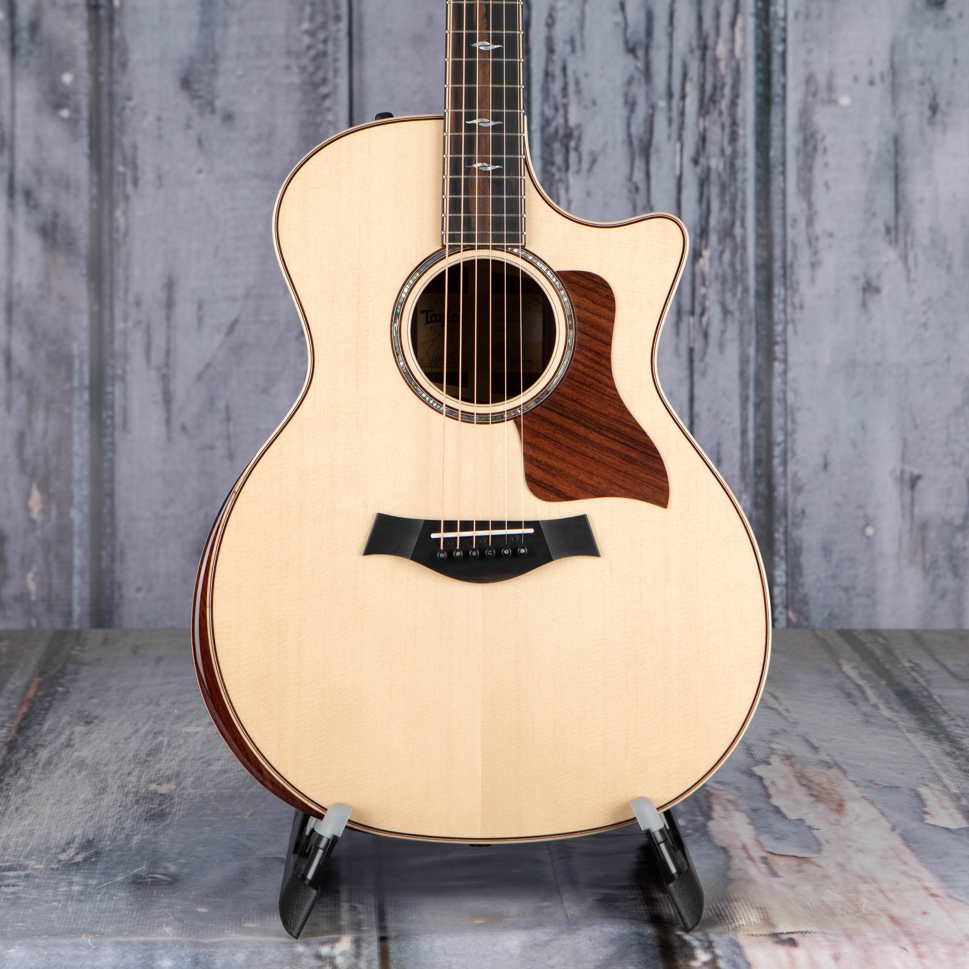 Taylor 814ce Grand Auditorium Acoustic/Electric Guitar, Natural, front closeup