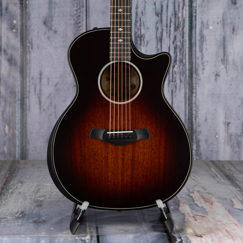 Taylor Builder's Edition 324ce Acoustic/Electric Guitar, Shaded Edgeburst, front closeup