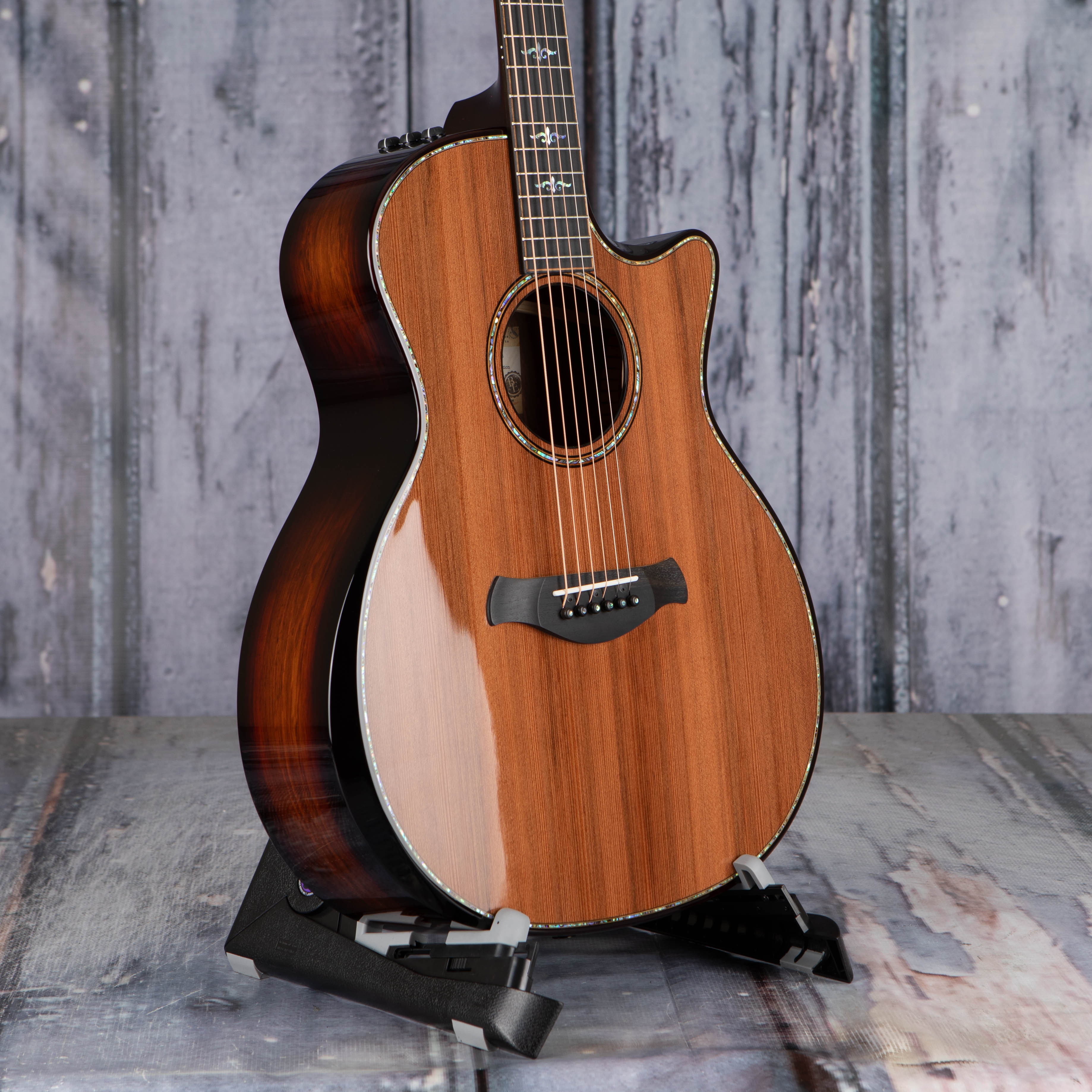 Taylor Builder's Edition 914ce Acoustic/Electric Guitar, Kona Edgeburst, angle