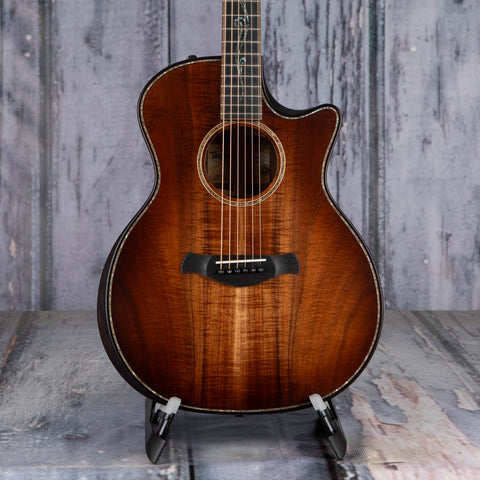 Taylor Builder's Edition K24ce Acoustic/Electric Guitar, Kona Burst, front closeup