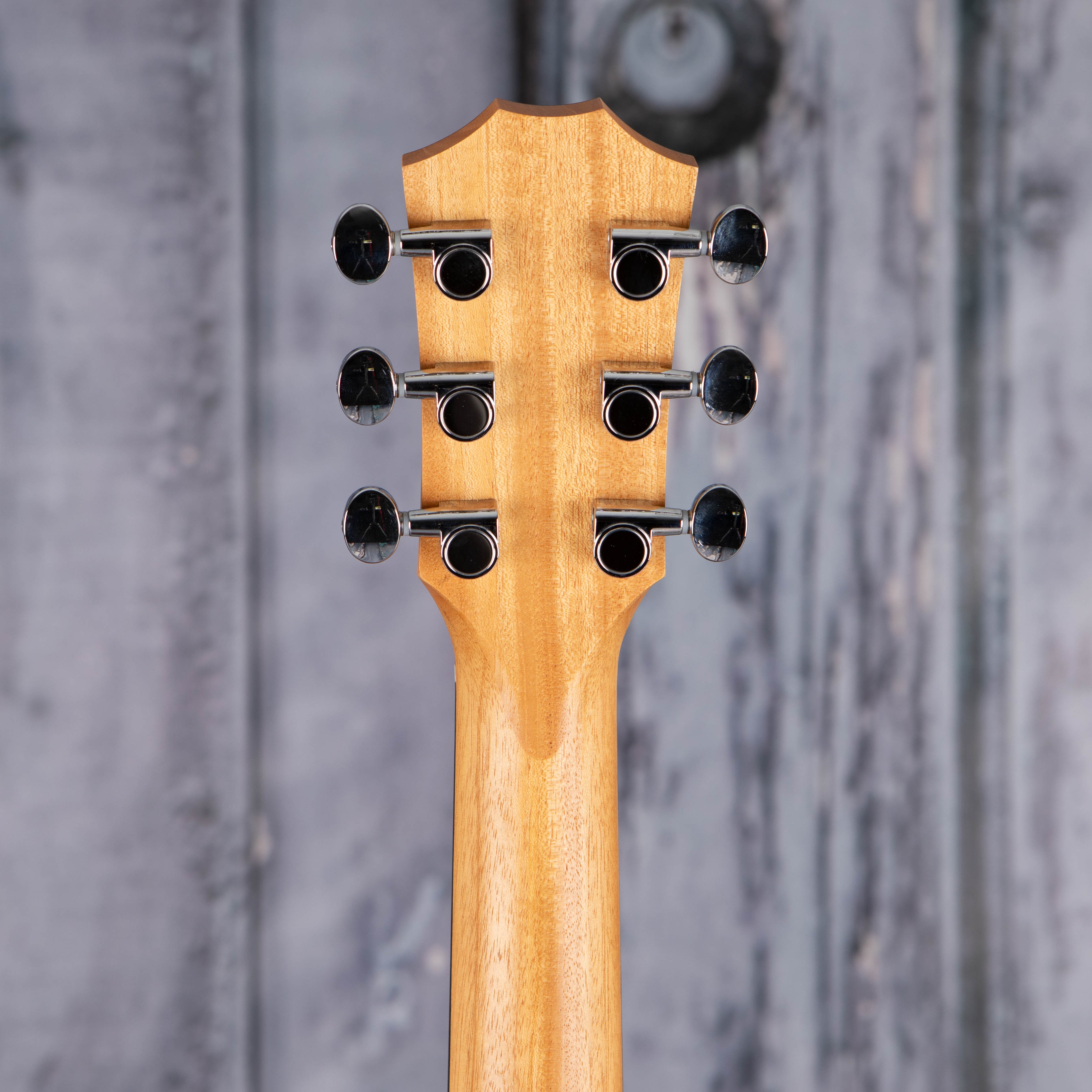 Taylor GS Mini-e Mahogany Acoustic/Electric Guitar, Natural, back headstock
