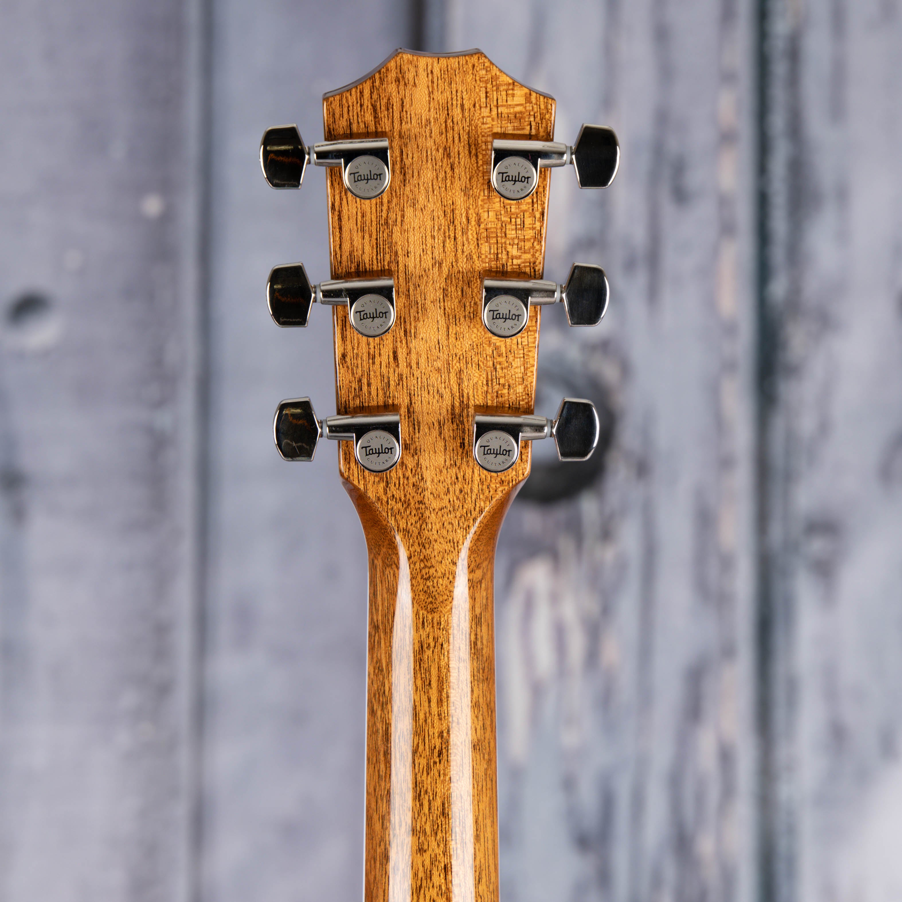 Taylor Legacy 810e Acoustic/Electric Guitar, Natural, back headstock
