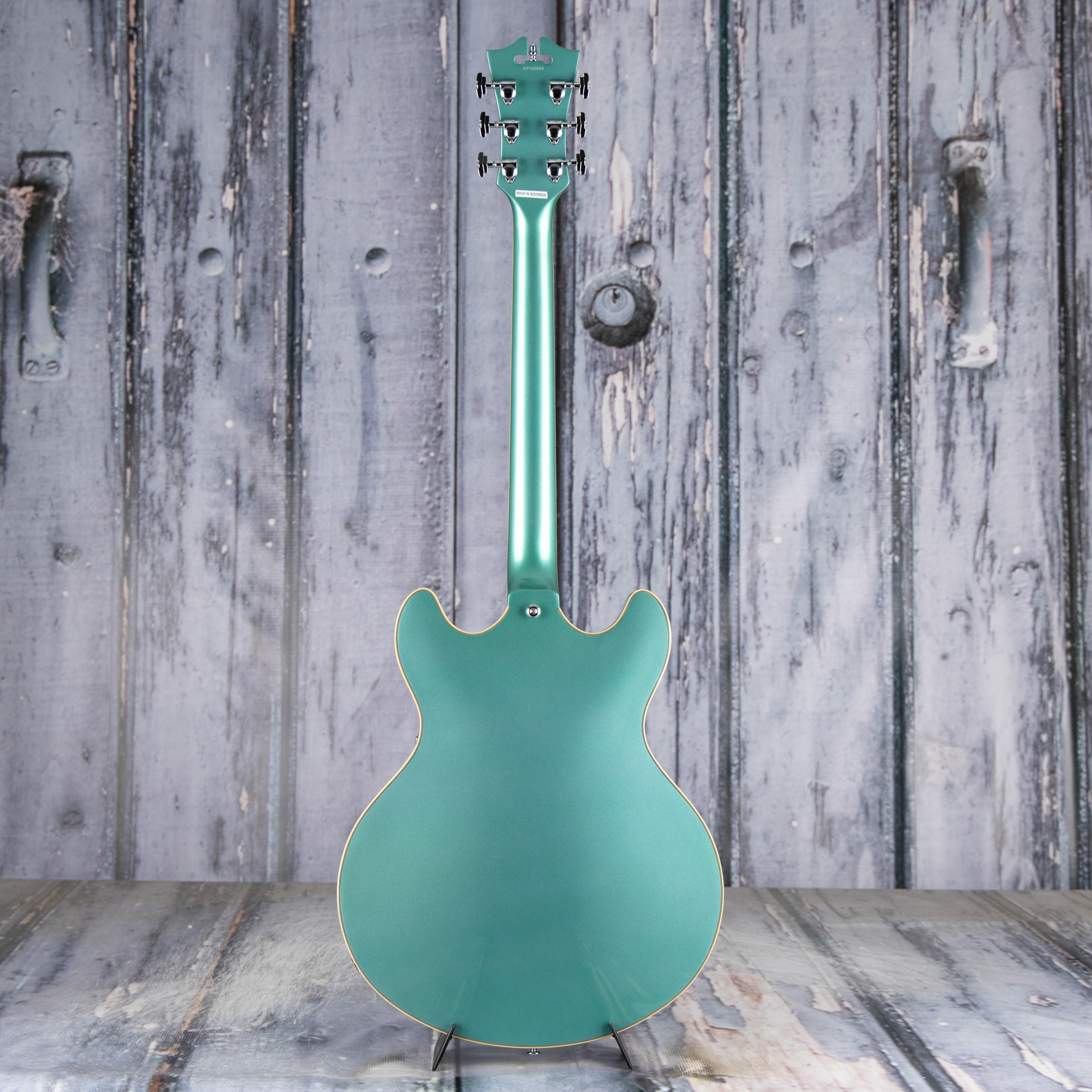 Used D'Angelico Premier DC Boardwalk P90 Semi-Hollowbody Guitar, Turquoise, back