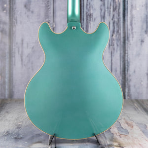 Used D'Angelico Premier DC Boardwalk P90 Semi-Hollowbody Guitar, Turquoise, back closeup