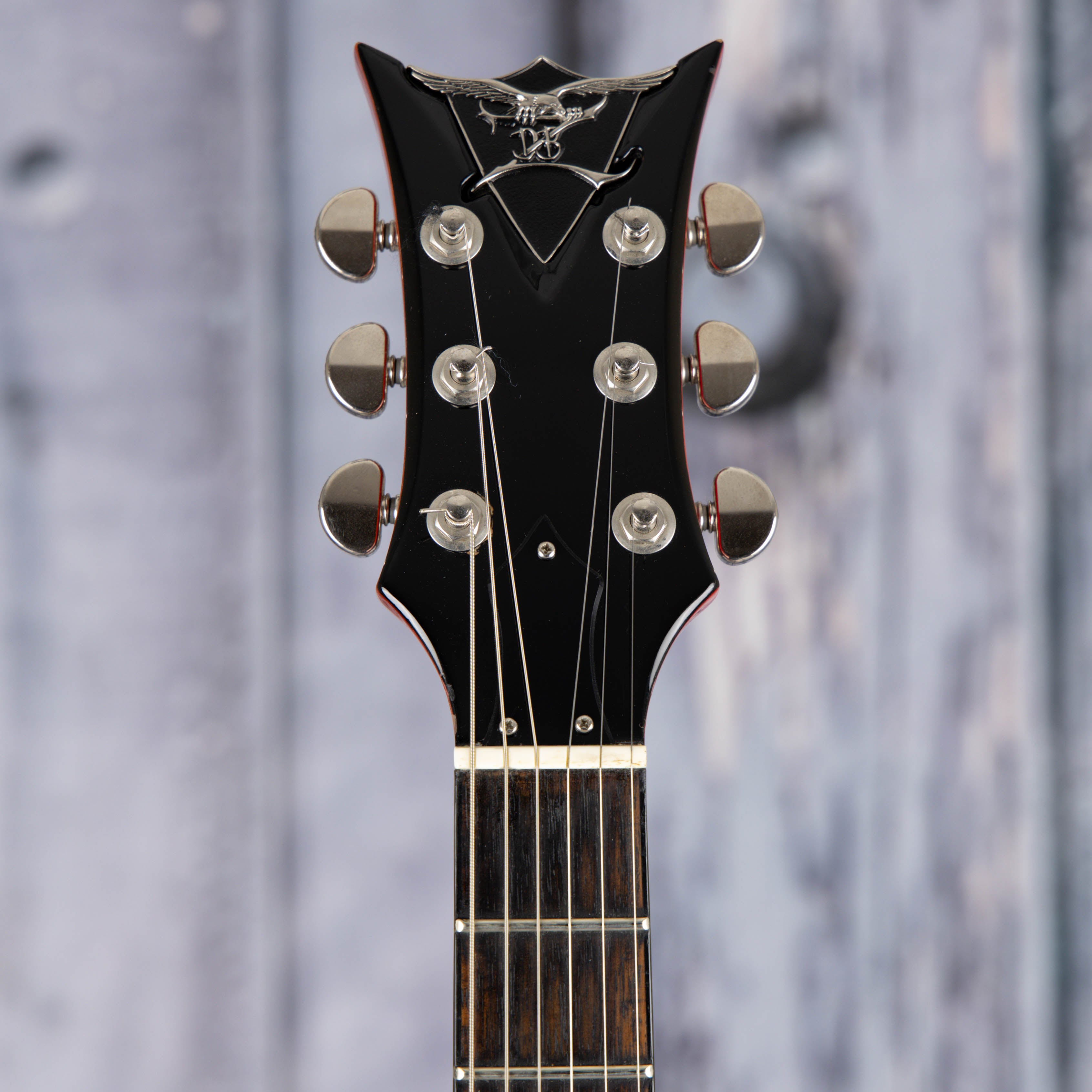 Used DBZ Imperial Electric Guitar, Cherry Sunburst, front headstock