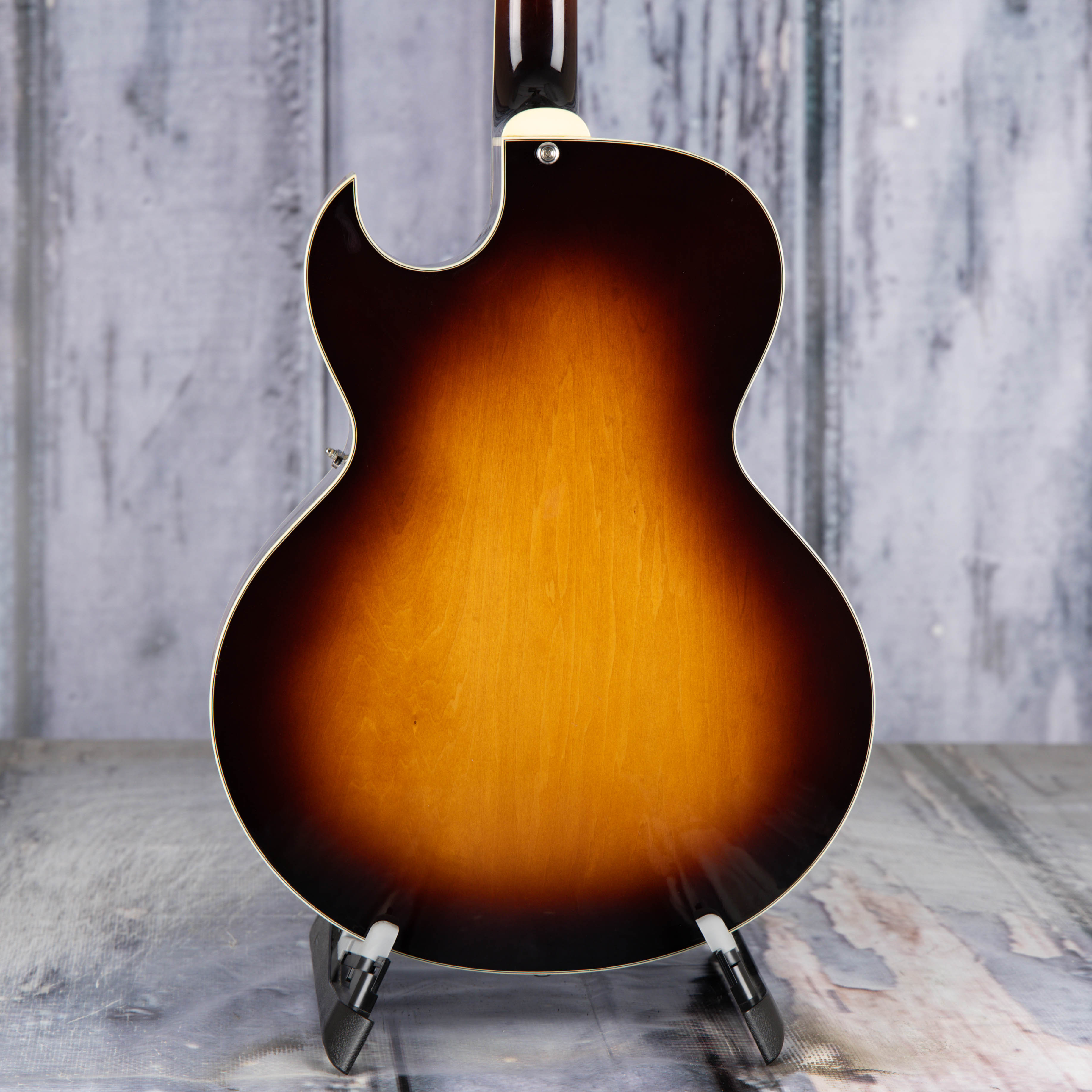 Used Eastman AR371CE Hollowbody Guitar, 2010, Sunburst, back closeup