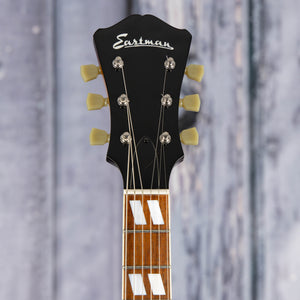 Used Eastman AR371CE Hollowbody Guitar, 2010, Sunburst, front headstock