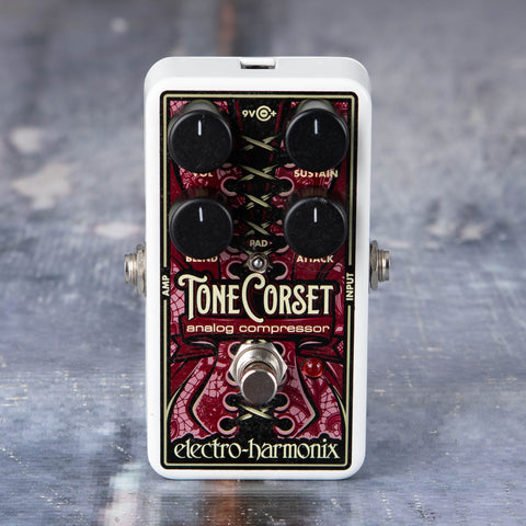 Used Electro-Harmonix Tone Corset Analog Compressor Effects Pedal, front