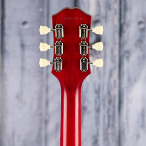 Used Epiphone 1959 Les Paul Standard Electric Guitar, 2023, Lemon Amber Flame Top, back headstock