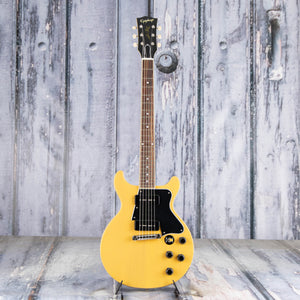 Used Epiphone Inspired By Gibson Custom 1960 Les Paul Special Double Cut Reissue Electric Guitar, TV Yellow, front