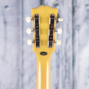 Used Epiphone Inspired By Gibson Custom 1960 Les Paul Special Double Cut Reissue Electric Guitar, TV Yellow, back headstock