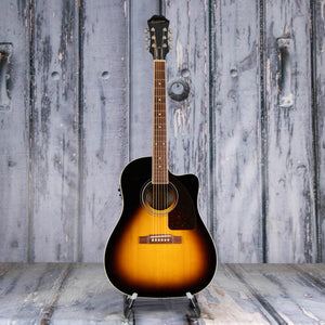 Used Epiphone J-45 EC Studio Acoustic/Electric Guitar, Vintage Sunburst, front