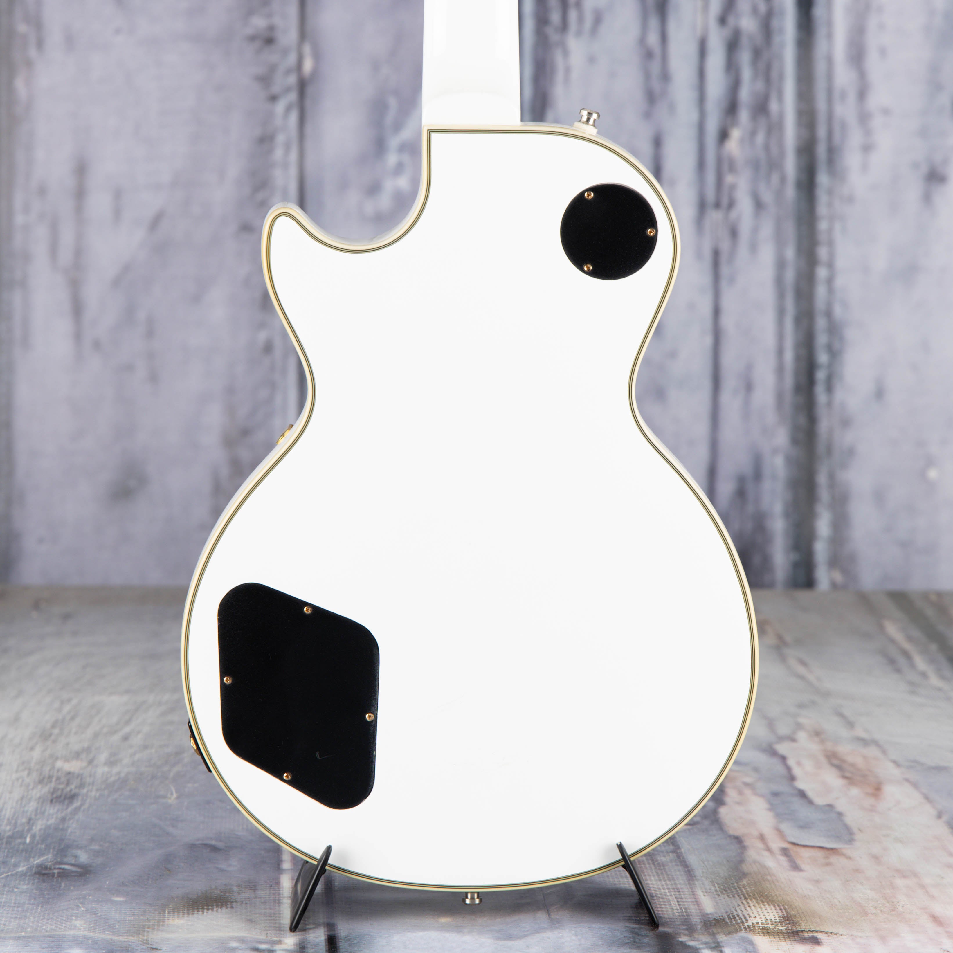 Used Epiphone Les Paul Custom PRO Electric Guitar, Alpine White, back closeup