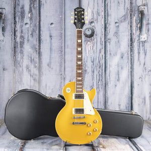 Used Epiphone Les Paul Standard Electric Guitar, Gold Top, case