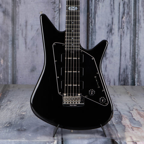 Used Ernie Ball Music Man BFR Albert Lee Electric Guitar, 2011, Black Sparkle, front closeup