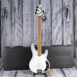 Used Ernie Ball Music Man StingRay Special Electric Bass Guitar, Snowy Night, case
