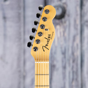 Used Fender American Elite Telecaster Electric Guitar, 2019, Butterscotch Blonde, front headstock