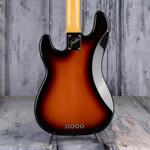 Used Fender American Standard Precision Bass Guitar, 1995, Brown Sunburst, back closeup