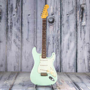 Used Fender Custom Shop 1959 Stratocaster Journeyman Relic Electric Guitar, 2005, Sea Foam Green, front