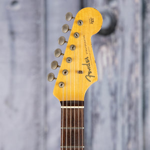 Used Fender Custom Shop 1959 Stratocaster Journeyman Relic Electric Guitar, 2005, Sea Foam Green, front headstock