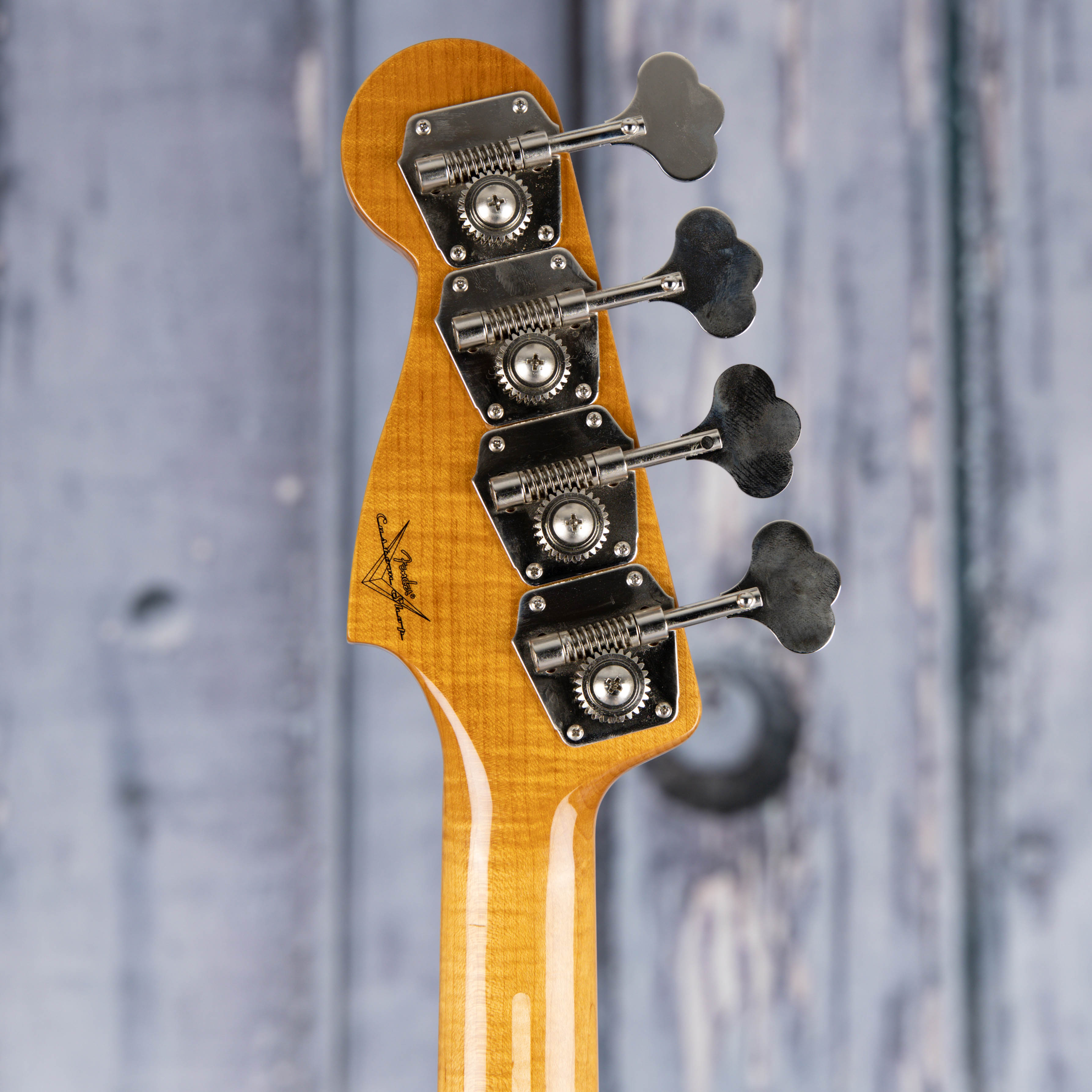 Used Fender Custom Shop Empire '58 Precision Bass NOS Electric Bass Guitar, 2024, Sherwood Green Metallic, back headstock