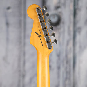 Used Fender Michael Landau Coma Stratocaster Electric Guitar, Coma Red, back headstock