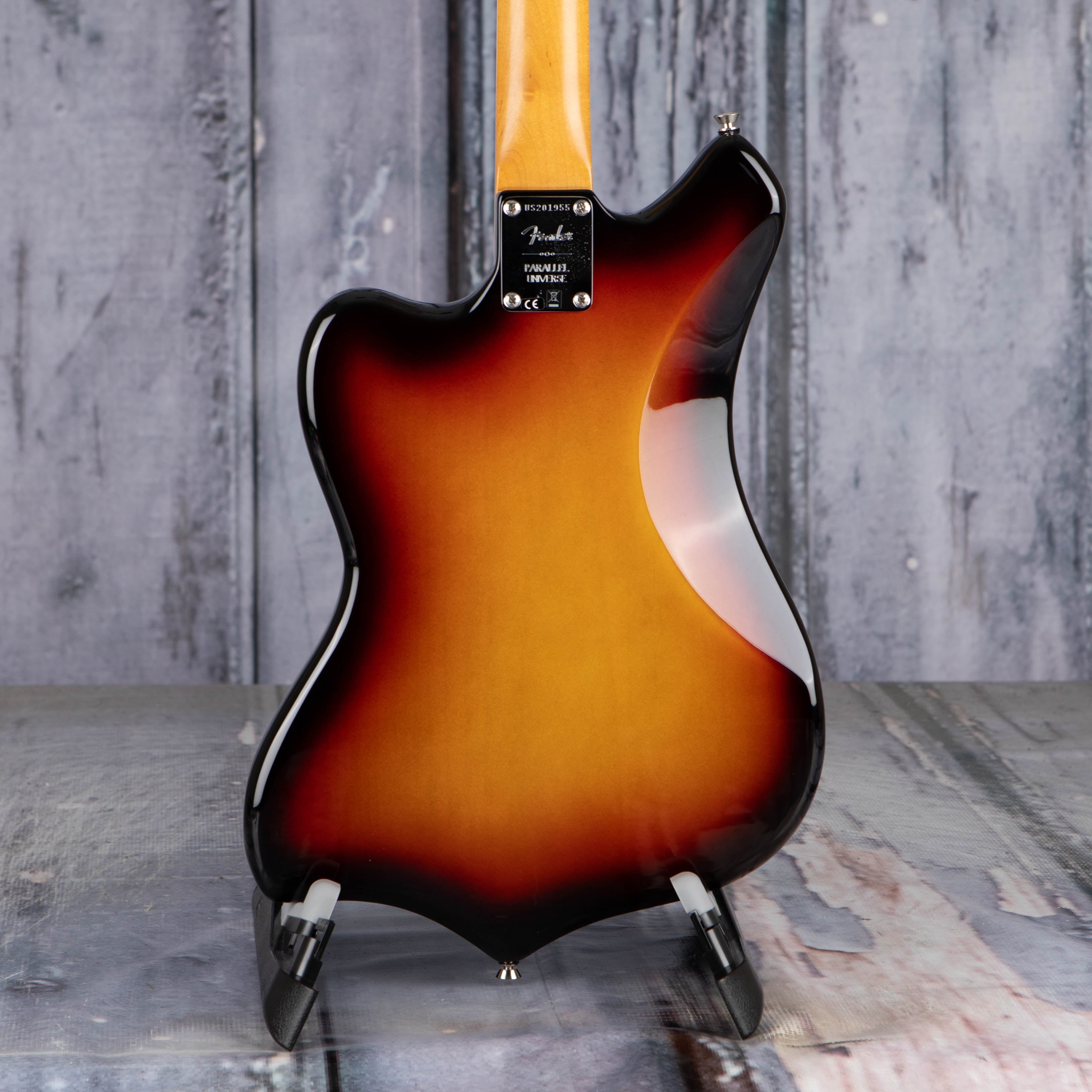 Used Fender Parallel Universe Volume II Maverick Dorado Electric Guitar, Ultraburst, back closeup
