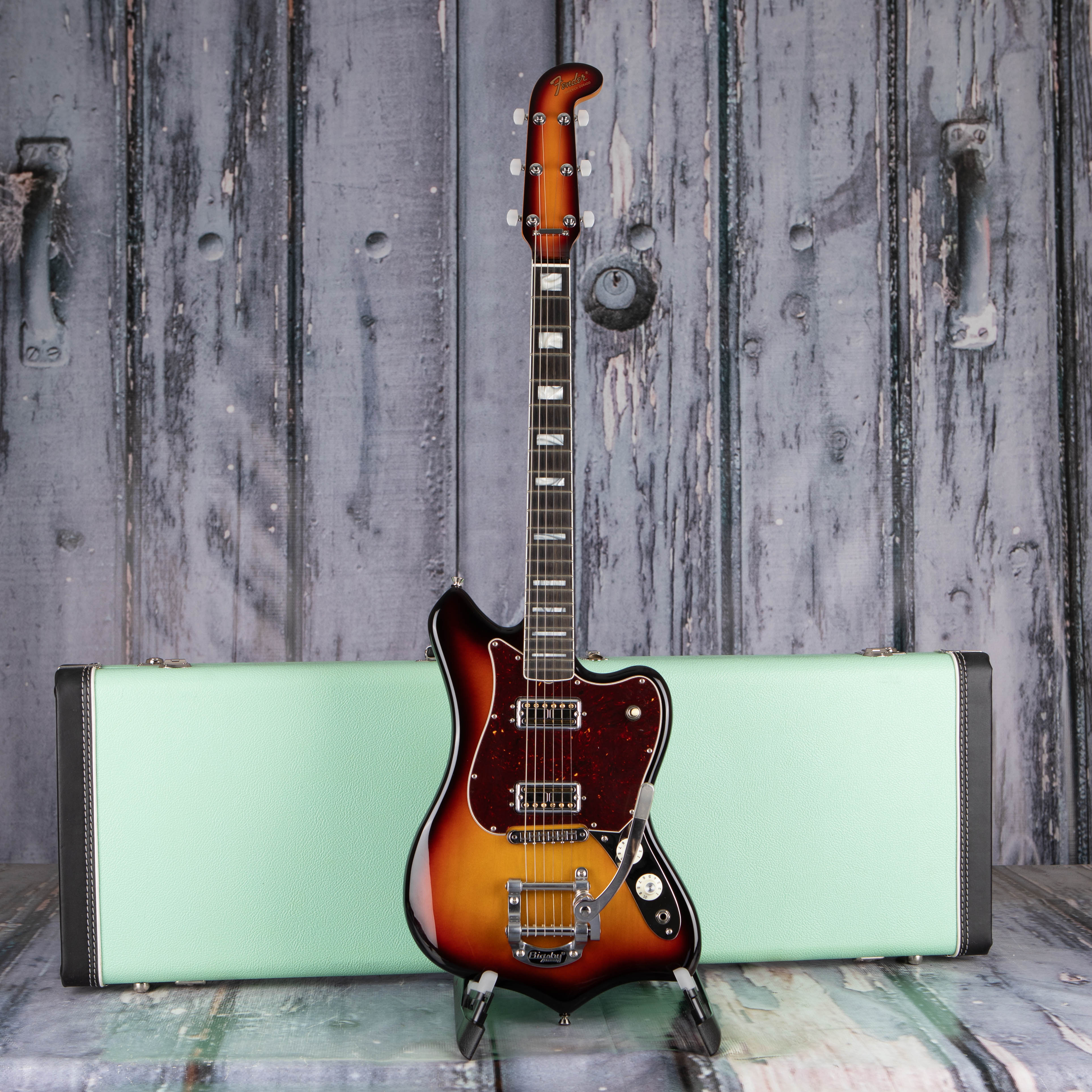 Used Fender Parallel Universe Volume II Maverick Dorado Electric Guitar, Ultraburst, case