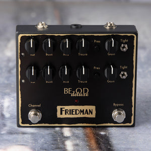 Used Friedman BE-OD Deluxe Dual Overdrive Effects Pedal, front