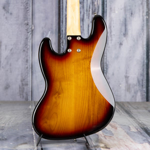 Used G&L Fullertone Deluxe Electric Bass Guitar, 2021, 3-Tone Sunburst, back closeup