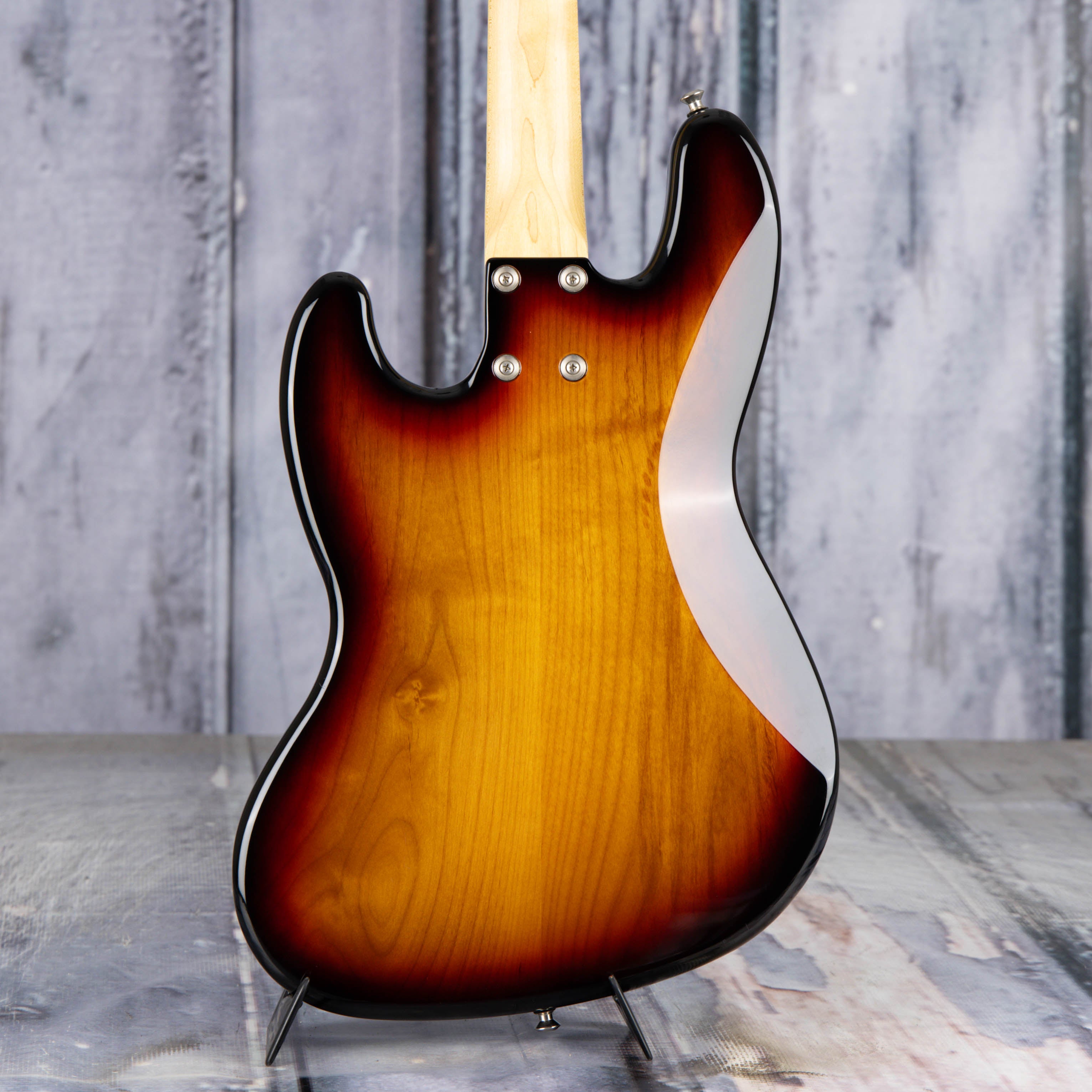 Used G&L Fullertone Deluxe Electric Bass Guitar, 2021, 3-Tone Sunburst, back closeup