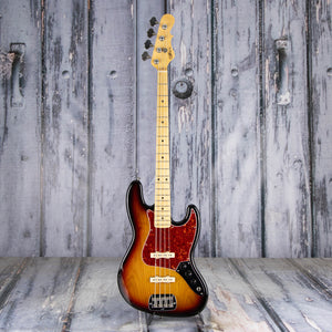 Used G&L Fullertone Deluxe Electric Bass Guitar, 2021, 3-Tone Sunburst, front