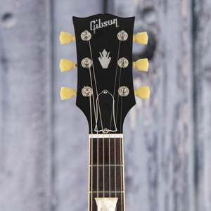 Used Gibson 1961 SG Standard Maestro Vibrola Electric Guitar, Vintage Cherry, front headstock